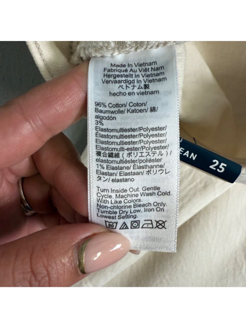 J.Crew Slim Barrel Jeans In Off-White Size 25 High-Rise Stretch Cotton Blend - Picture 3 of 13